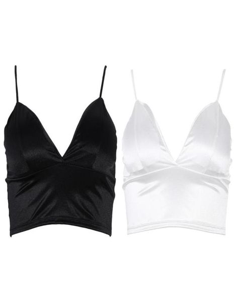 

camisoles tanks women strap solid bikini crop tank underwear bralette wire bra7700393, Black;white