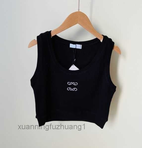 

women's designer knitted embroidered tank yoga sports 9lpm, White