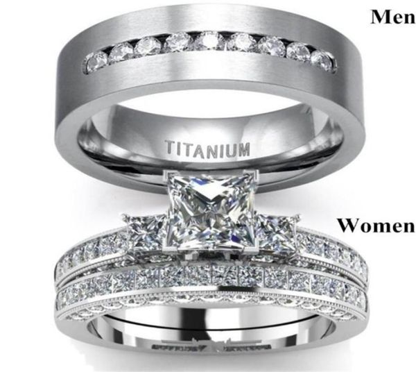 

lovers couple rings crystal rhinestone jewelry wedding ring valentines day popular bracelet men women gifts 4 5zm m24778366, Silver
