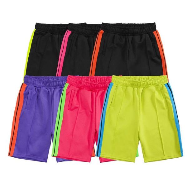 

mens shorts beach short sweatpants stripe decoration multicolor classic fashion color stitching loose plus size designer black white bl amvb, White;black