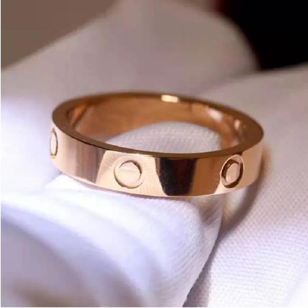 

zircon couple ring women 5mm stainless steel polished rose gold fashion jewelry valentines day gift for girlfriend accessories wholesale, Silver