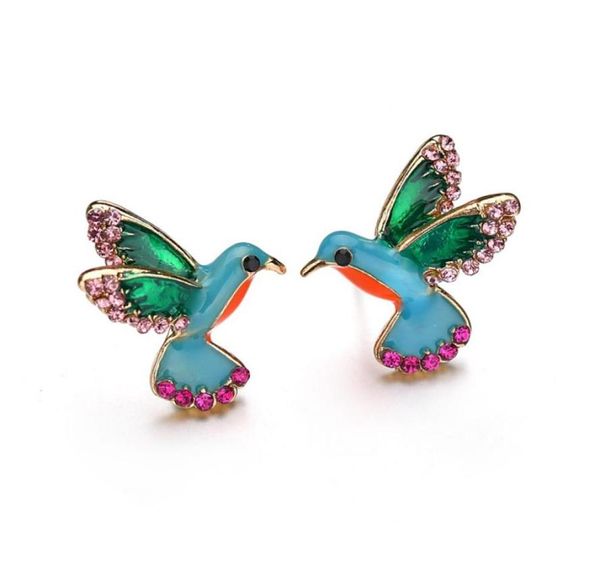 

fashion animal bird stud earrings anti allergy earring wedding bride earrings for women jewelry gift5375599, Golden;silver