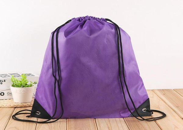 

outdoor waterproof bag nylon drawstring bag string backpack for women men travel storage package teenagers backpack 9 styles bbytq3536467