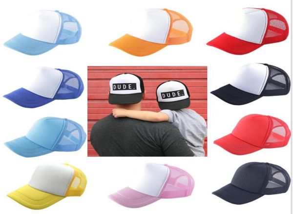 

custom logo parentchild baseball cap women men kids solid snapback caps female casual hat trucker mesh blank visor child baseball6448770, Yellow