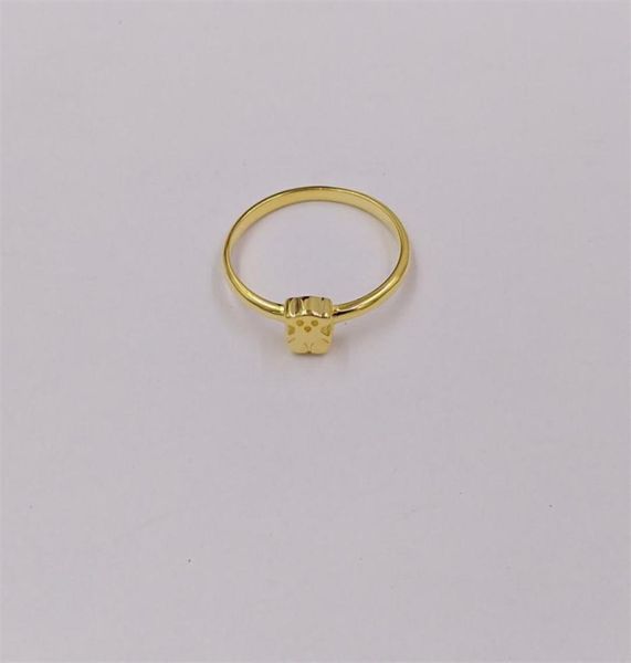 

charms jewelry 14k real gold boho style 925 sterling silver bear thumb rings for women men girl finger sets vintage wedding bi6300736