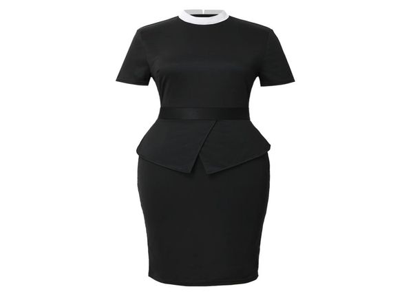 

short sleeve women clergy dress catholic work dresses black5337019, White;black