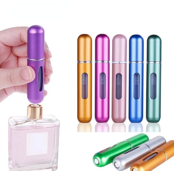 

5ml portable mini refillable perfume with spray scent pump empty cosmetic containers atomizer bottle for travel5236441