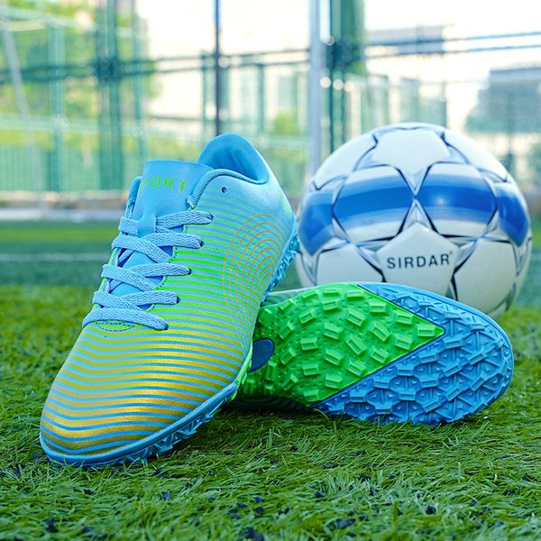 

athletic outdoor 35-45 professional children football shoes soccer shoes men football futsal shoe sports sneakers kids comfortable soccer cl, Black