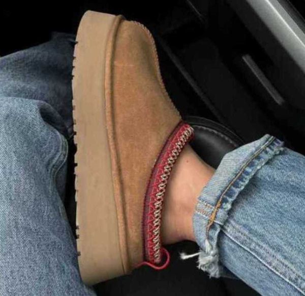 

boots ug women tazz sandals uggly fur slides classic wgg ultra mini platform boot tasman slip-on les petites suede wool blend fashion trend, Black