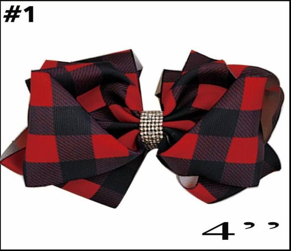 

24pcs buffalo plaid bows christmas hair bows with clips plaid kids girls princess handmade boutique bows8789908, Slivery;white