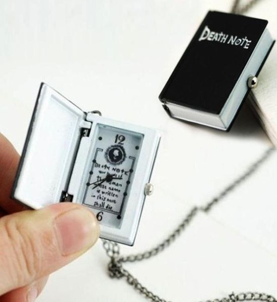 

fashion 2021new chain necklace pocket watch women mens unique death note bronze quartz fob watches men clock quartz watch gift3025006, Slivery;golden