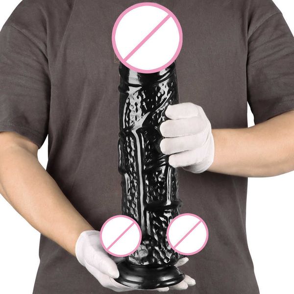 

8.5cm super long thick fake big bone ash level plug backyard toy