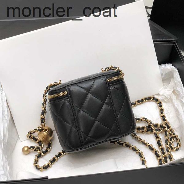 

cosmetic bags cases 10a original quality golden bead box bag woman cosmetic bag 22b 11cm genuine leather chain bags with box c139rr4y