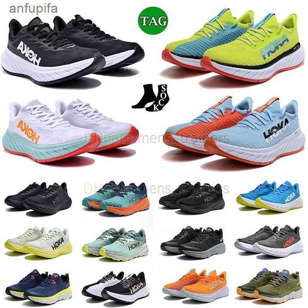 

outdoor running shoes carbon x 2 3 challenger atr 6 7 hoka one clifton black white on cloud people jogging walking tennis hokas men women ru
