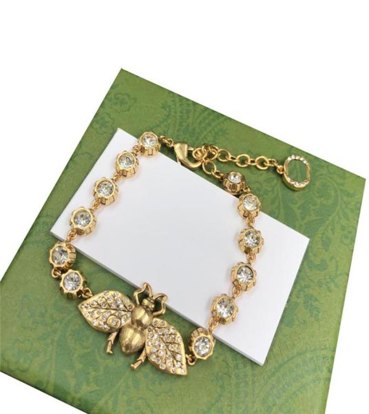 

womens fashion crystal bracelets valentines gift gold bracelet designer hollow letter bangle vintage style jewelry for women1543791, Golden;silver
