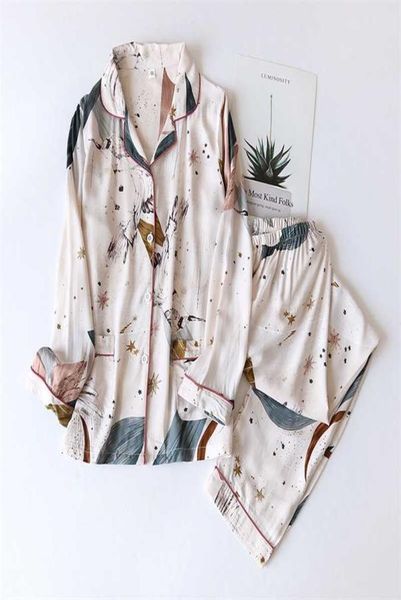 

twopiece set women home clothes for spring and autumn longsleeved viscose cotton trouser suits women sleepwear pajama set 2112286710678, Black;red