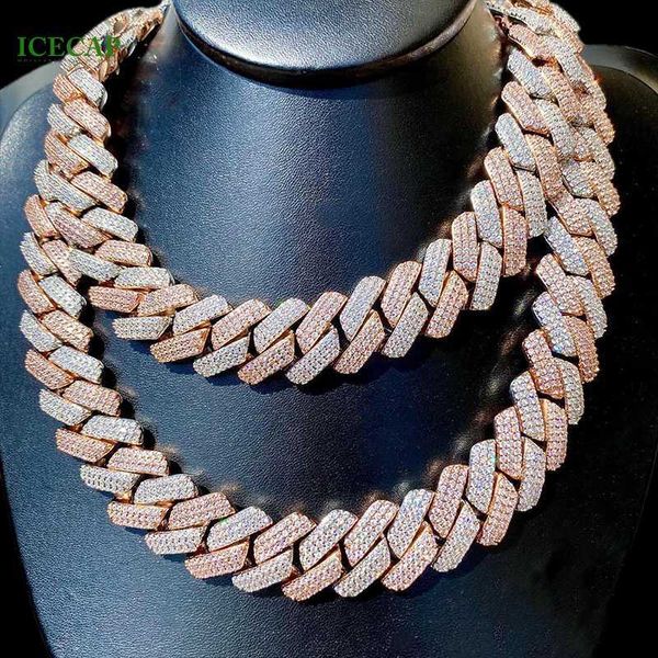 

20mm miami cuban link chain 22 inches s925 silver moissanite diamond cuban necklace hip hop jewelry