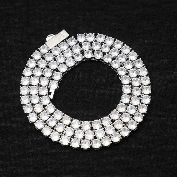 

5mm tennis necklace moissanite jewelry hip hop 2023 sterling silver cuban chain necklace