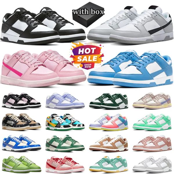 

with box big size designer casual shoes men women low sneakers white black grey fog rose whisper gai unc syracuse orange pearl men