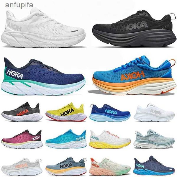 

2023 hoka clifton 8 running shoes local boots training sneakers climbing boot online store accepted shock absorption highway 36-45, Black