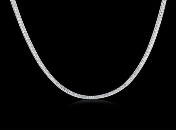 

chains silver plated necklace 925 fashion jewelry chain 2mm8390987