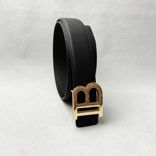 

designer men's belt genuine leather fashion trend fashion b buckle belts business casual simple wild style trendy jeans, Black;brown