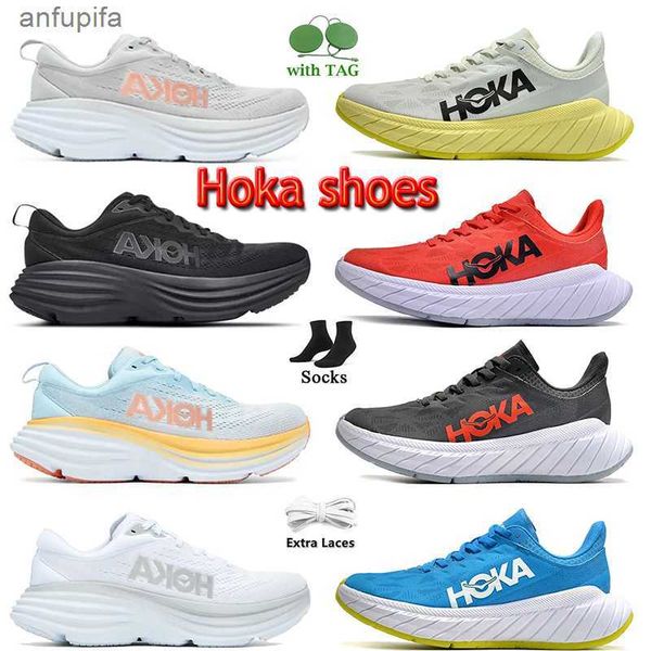 

shoes casual new hoka hokas one bondi 8 triple black white harbor mist lunar rock carbon x 2 coral clifton summer light walking sneakers