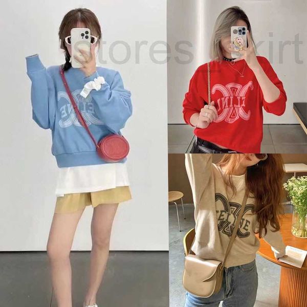 

women's hoodies & sweatshirts designer autumn winter main style loose super versatile long-sleeved pullover basic sweater letter printi, Black