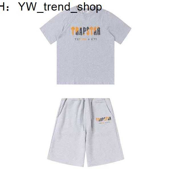 

trapstar new men's t shirt short sleeve outfit chenille tracksuit black cotton london 31es 0txm, Gray