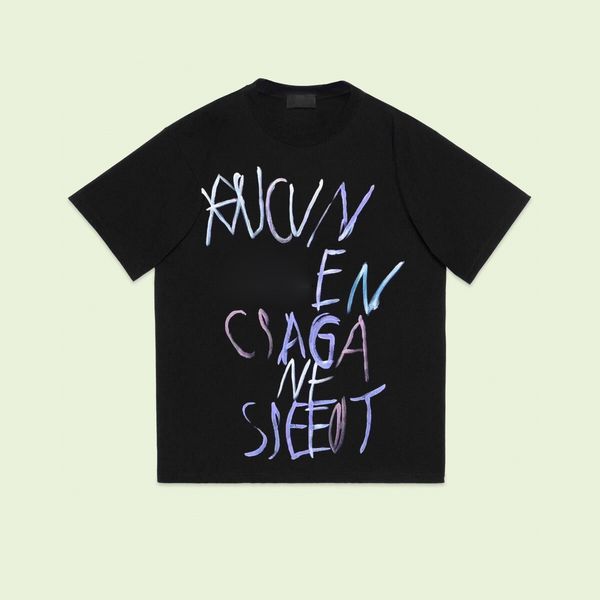 

22ss designer letter printed t shirts tee fashion sweatshirt high street short sleeve summer casual t-shirt breathable men women crew neck t, Black;brown