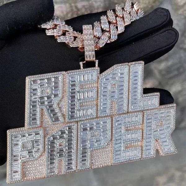 

custom name 925 sterling silver iced out hiphop vvs custom moissanite pendant