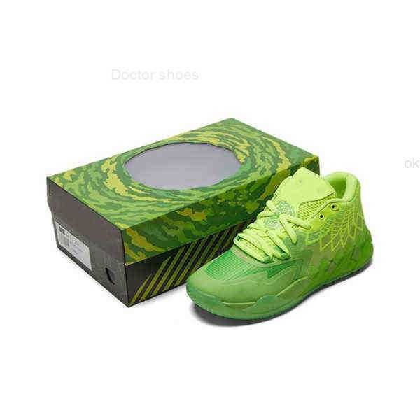 

og grade school lamelo ball mb1 rick morty men basketball shoes queen city purple black red grey sport shoe trainner sneakers