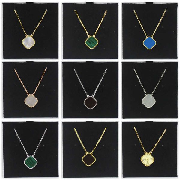 

15mm fashion classic4/four leaf clover necklaces pendants mother-of-pearl stainless steel plated 18k for women&girl valentine's mother&, Silver