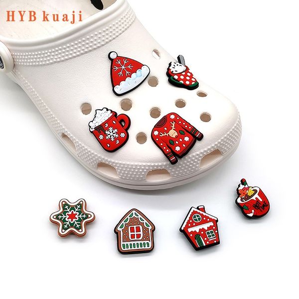 

hybkuaji christmas characters shoe charms wholesale shoes accessories, White;pink