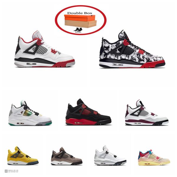 

2023 designer 4 4s basketball shoes craft medium olive fb9927-200 authentic sports sneakers mens trainers with box, White;red