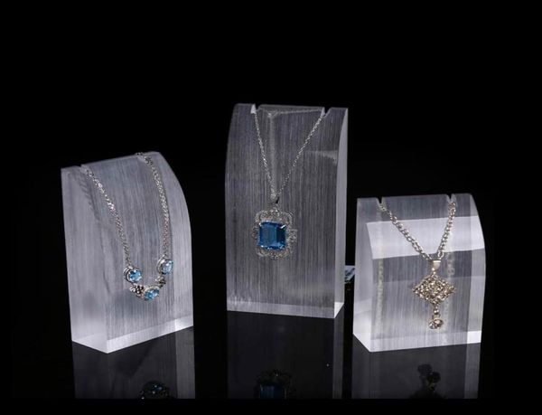 

acrylic jewelry necklace display stand prop delicate for boutique shop counter shelf pendant charm necklaces exhibition holder set9894663, Black