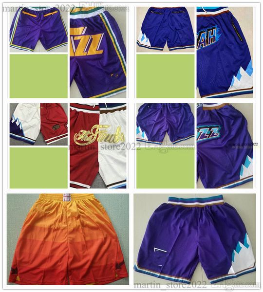

basketball shorts john 12 stockton karl 32 malone 00 clarkson john 20 collins lauri 23 markkanen collin 2 sexton training game sports pants, Black