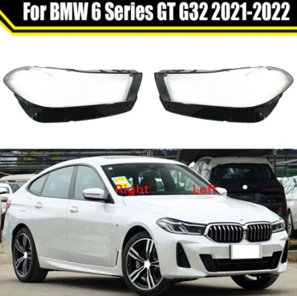 

car headlight cover lens glass shell front headlamp transparent lampshade auto light lamp caps for bmw 6 series gt g32 2021-2023