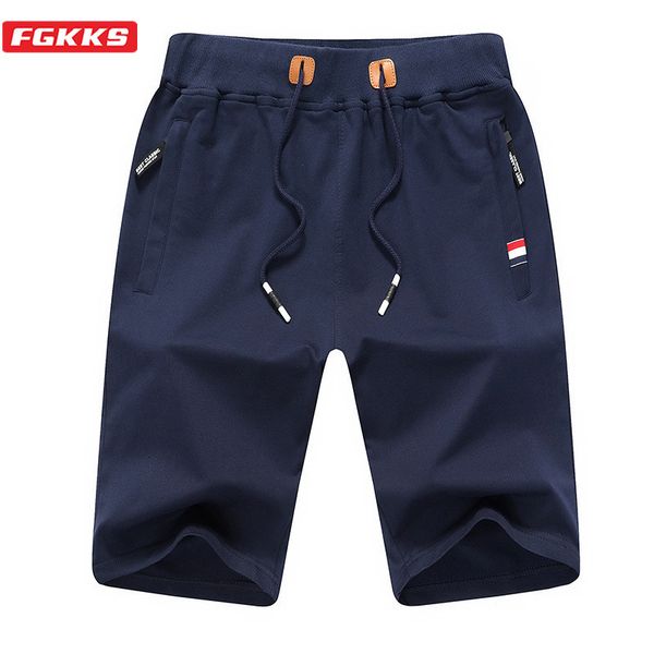 

mens shorts fgkks quality brand men casual summer male fashion short solid color fitness breathable 230721, White;black