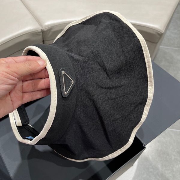 

denim canvas cap protection large brim empty hat beach sun protection women's designer mens fabric fisherman baseball cap combination f, Blue;gray