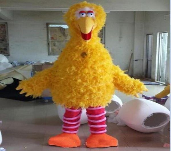 

2019 factory new professional dress cartoon rhubarb bird mascot costume carnival costumes school fancy dress7120214, Red;yellow