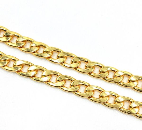 

usenset 11mm stainless steel 18k gold plated cuban curb dog pet or cat link chain collar pet supplies3648065, Silver