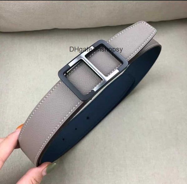 

h togo leather belts for mens and womens designer luxury letter buckle belt fashionable men charm decoration32 mm poi0, Silver