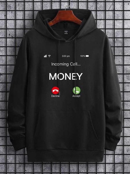 

men 's fashion hypemode men letter graphic sweatshirt, White;black