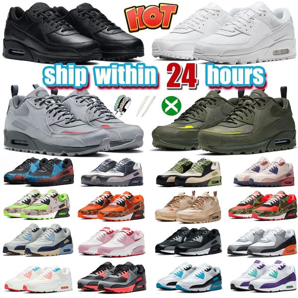 

2023 new sports 90 sneakers running shoes men classic triple mesh black white woman trainer laser blue designer breathable outdoor walking s
