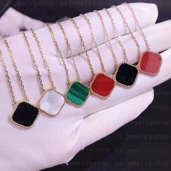 

fashion classic 4/four leaf clover necklaces pendants mother-of-pearl stainless steel plated 18k for women&girls valentine's mother&#03, Silver