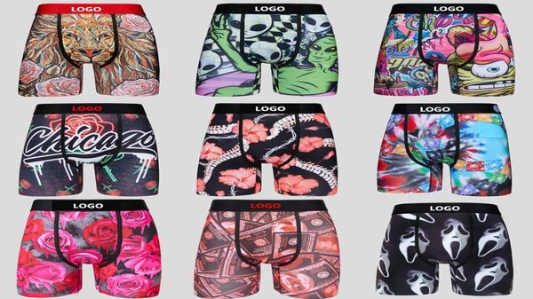 

cotton underpants men boxers briefs breathable underwear shorts pants with bags branded male7173425, Black;white
