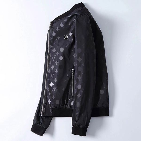 

fashion designer mens jacket spring autumn outwear windbreaker zipper clothes jackets coat outside can sport size m-3xl men's clothing, Black;brown