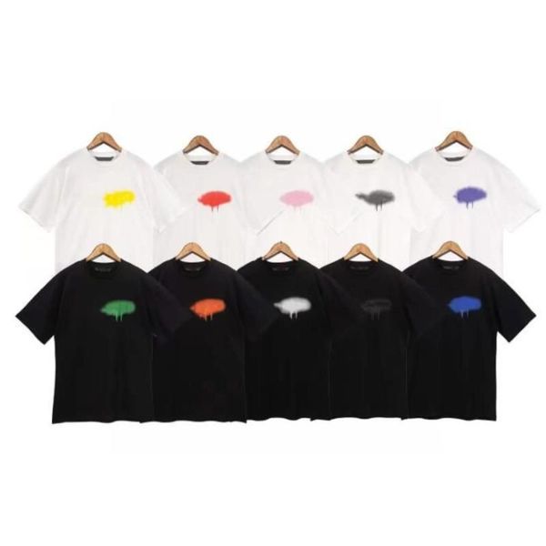 

mens womens designers palms t shirts for man s summer luxurys big letter tshirts clothing polos apparel sleeved tshirt cotton tees wqcb, White;black