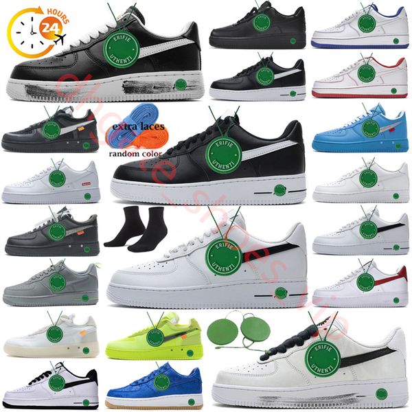 

2023 air sneaker panda 1 running shoes forces 1 women men flax total orange reactive black white hare certified lover boy blue sports traine